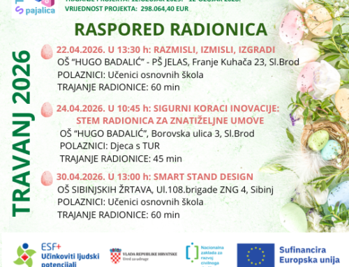 OBAVIJEST O IZMJENI TERMINA RADIONICE – 30.04.2026. OŠ SIBINJSKIH ŽRTAVA, SIBINJ